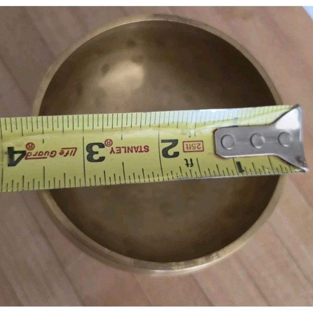 Brass Tibetan Singing Bowl Only Yoga Sound Healing Meditation‎ Instrument Church